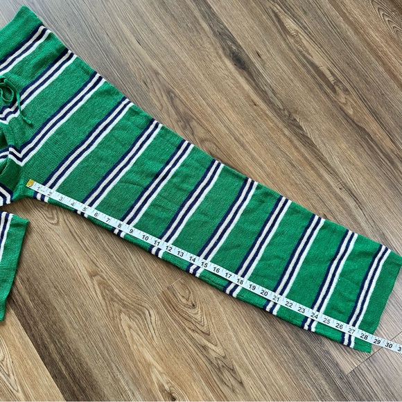 Free People Beach Mariner Sweater Pants Small Green Beach Knit Striped Wide Leg - Picture 8 of 9